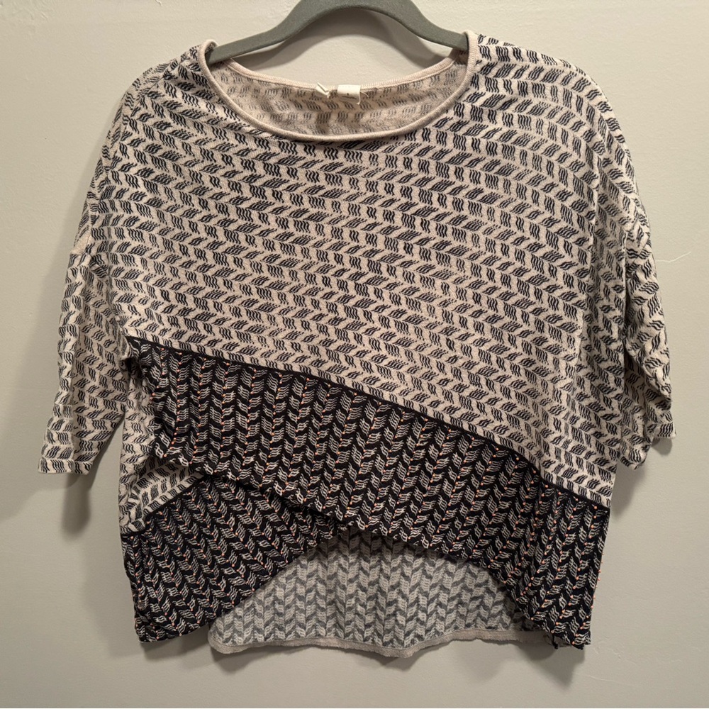 Anthropologie “Moth” Crossfront Boho Beaded Knit Cropped Sweater. Wmn’s Sz Sml
